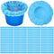 200 Pcs Pool Skimmer Socks Fine Mesh Pool Socks for Skimmer Basket Strainer Screen Liners Savers Clean Debris and Leaves for Inground and above Ground Pool for Pool Filters Baskets Skimmers (Blue)