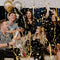 Gold Confetti Poppers 4 Pack | Confetti Cannon Party Poppers Confetti Shooter for Events Birthday Celebration | Bulk Streamer Blaster Cannon Star Launcher | Large Prank Package Gun Tube Stick