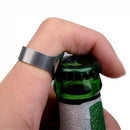 Stainless Steel Bottle Opener Ring Novelty Gift Idea Bottle Opener Novelty Finger Tool for Removing Beer Bottle Opener Caps