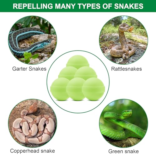 ZHEN TING 24 Pack Snake Repellent for Yard Powerful, Snake Away Repellent for Outdoors, Moth Balls for Snakes, Pet Safe Snake be Gone for Lawn Garden