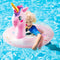 Zainpe Unicorn Inflatable Pool Float with Glitters Gradient Pink Inflation Swimming Ring Summer Outdoor Water Lounge Inflatable Raft Tube Fun Beach Floaties Vinyl Swim Floaty Pool Toy for Kids Toddler