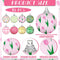 Zeyune 16 Pcs 1.57 Inch Spring Summer Hanging Ornaments Spring Decorations Spring Summer Theme Cute Balls for Holiday Party Favors (Tulip)