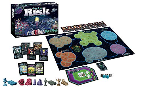 Risk Rick and Morty Risk Game | Based on The Popular Adult Swim TV Show Rick & Morty | Official Rick and Morty Merchandise | Classic Risk Board Game Themed for Rick Morty Series