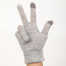 Winter Gloves Touch Screen Warm Knitted Wool Mittens Full Finger Acrylic Gloves for Men and Women