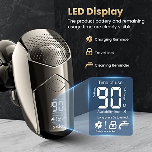 Electric Razor for Bald Men, Bald Head Shavers for Men 5-in-1 Multifunctional 6D Electric Head Shaver Waterproof Recharageable Rotary Shaver Grooming Kit