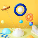 27 Pieces Solar System Model Kit Includes 12 Pieces Mixed Sized Foam Balls and 10 Pieces Long Bamboo Sticks and 5 Pieces Painting Brushes for Kids School Science Projects Arts and Crafts Supplies