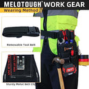 MELOTOUGH Small Tool Pouch, Pocket Tool Pouch Tool Belt Pouches with Belt Clip Utility Mini Tool Organizer Pouch for Electrician, Carpenter, Construction, Technician