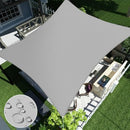 ECOOPTS 16'x16' Waterproof Sun Shade Sail Rectangle Canopy Cover UV Blockage for Outdoor Patio Pergola Backyard Garden (Light Gray)