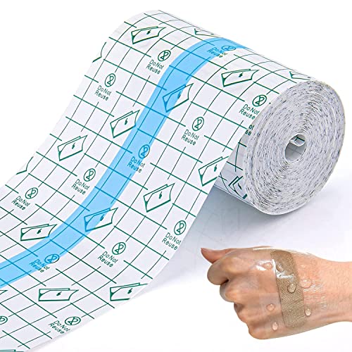 Waterproof Transparent Bandage, 7cm x 10m Disposable Film Wound Dressing Cuttable Elastic Self-Adhesive Bandaid Stretch Adhesive Dressing Tapes, Wound