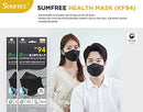 [20 Packs] SUMFREE KF94 (Adults/Kids), 4 layer protection, 100% Made in Korea, Comfortable breathing, Daily disposable (Large, BLACK)…