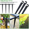 GIRAFEDA 100 PCS Irrigation Drip Support Stakes 1/4 Inch Tubing Hose Holder Plastic Ground Securing Pegs C Shape Irrigation Support Stakes for 4/7 Tubing Hose Flower Beds Vegetable Herb Garden 4mm