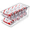 Fridge Organiser, Refrigerator Storage Bins with Rolling, 2-Tier Can Dispenser, Drink Food Storage, Home Kitchen Organisation, Soda Beverage Container, for Fridge Freezer Pantry Countertop Cabinets