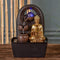 Zen'Light Buddha Bhava Indoor Fountain, Zen Decor, Ideal for Meditation and Relaxation, Table Fountain with Closed Circulation, Colour-Changing LED Lighting, Water Flows on 3 Levels, Height 26 cm