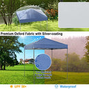 Tangkula 6.6x6.6 Ft Pop Up Canopy, 1 Person Instant Setup Canopy Tent with Center Lock, UPF 50+ Sun Protection, 8 Stakes, 4 Ropes, Portable Outdoor Canopy with Carrying Bag for Camp, Beach, Patio