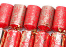 Toyland 10 Deluxe Red & Gold Christmas Crackers