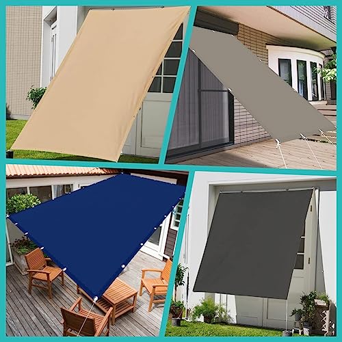 Sun Shade Sail 4x10m(13.12x32.81ft) Water Resistant Sun Shade Sail Canopy Waterproof 98% UV Block with Free Rope for Outdoor Garden Patio Yard Lawn Party, Tender Green