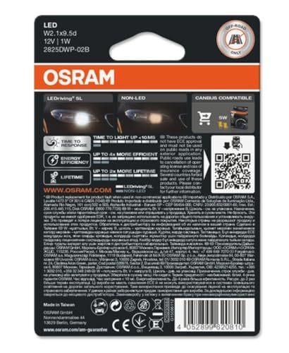 Osram LED Globe W5W PR Interior Lights (Pack of 2)