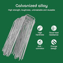 100-Pack 6 Inches Heavy Duty 11 Gauge Galvanized Steel Garden Stakes Staples Securing Pegs for Securing Weed Fabric Landscape Fabric Netting Ground Sheets and Fleece