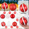 Wettarn Set of 8 Large Christmas Ball Ornaments 6 Inch Glitter Hanging Christmas Plastic Balls Indoor and Outdoor Hanging Christmas Tree Decorations for Lawn Yard Garden Party(Red and White)