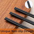 10 Pairs Fiberglass Chopsticks, Reusable Alloy Chop Sticks Non-slip Chopsticks, Dishwasher, 9 1/2 Inches