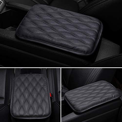 Mioloe Universal Car Armrest Cover,Auto Center Console Pad,PU Leather Auto Arm Rest Cushion Pads, Center Console Armrest Protector, Fit for Most Vehicle,Truck Car Accessories