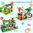 REMOKING Large Marble Run Building Blocks,171PCS Puzzle Race Track Compatible with All Major Brands,Construction Building Big Blocks Toys,STEM Learning Toy,Gift for Kids Boys Girls Age 3 4 5 6 7+