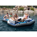 Intex Blue Tropical Island 5 Seat Floating Lounge Raft w/ 4 Cup Holders | 5727EP