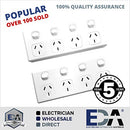 10 Amp Quad GPO x2 Pieces Power Point 4 Gang Electrical Socket 10A SAA