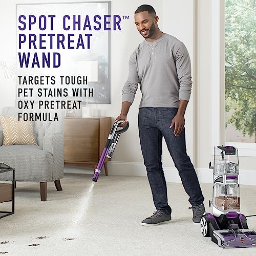 Hoover SmartWash Pet Automatic Carpet Cleaner with Spot Chaser Stain Remover Wand, Shampooer Machine for Pets, with Storage Mat, FH53050, Purple