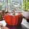 STAUB Cast Iron 3.5 Qt Pumpkin Dutch Oven, Cocotte with Stainless Steel Knob - Burnt Orange, Made in France