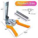 ZHEQOGZH Type M Nail Ring Pliers for Fencing with 2400pcs M Clips, Hog Ring Pliers Kit Upholstery Repair Hand Tool, Chicken Wire Cage Clips with Fence Pliers Rabbit Cage Building Tools (Yellow)