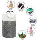 82L Large Laundry Hampers with Handles,Tall Clothes Baskets Folding Washing Bin Foldable Fabric Hamper Bags for Bedroom, Closet,Bathroom