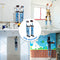 ZeHuoGe Blue Drywall Stilts 24"-40" with Knee Pads Protection, Adjustable Aluminum Tool Stilt for Painting Taping or Cleaning (Blue 24" - 40")