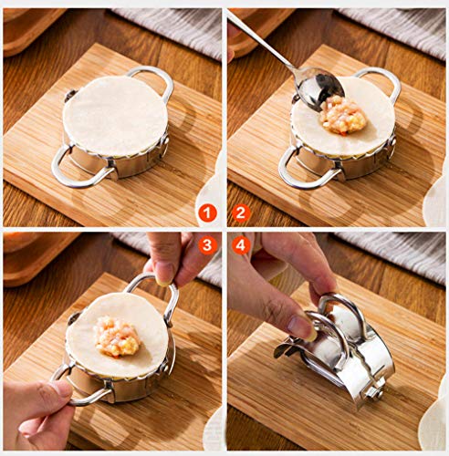 BellaBetty Dumpling Maker - Dumpling Press/Stainless Steel Empanada Press/Pie Ravioli Dumpling Wrappers Mold Kitchen Accessories (9.5cm/3.74" Large)