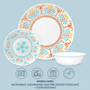 Corelle Terracotta Dreams Dinnerware Set, 18 Piece, 6 x 26cm Dinner Plate, 6 x 17cm Bread & Butter Plate, 4 x 532mL Soup/Cereal Bowl