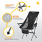 KingCamp Compact Camping Chairs for Adults Ultralight High Back Folding Portable Lawn Light Weight Outdoor with Armrest, Side Pocket, Headrast, Carry Bag, Support 265 Lbs, 2 Pack, Black-2 Pack