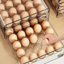 ZHAIXIAONIAN Egg Holder for Refrigerator, 60 Egg Drawer Organizer with Time Scale, Stackable Egg Holder Egg Trays, Clear Egg Fresh Storage Box for Friage, Large Capacity Egg Container Organizer Bins