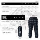 Naturehike DW Down Pants 90% Filling 800FP Warm Ligtweight Windproof Waterproof Goose Down Trousers for Winter Camping,Hiking Black