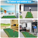 BOBURN Golf Putting Green/Mat-Golf Training Mat- Professional Golf Practice Mat- Green Long Challenging Putter for Indoor/Outdoor