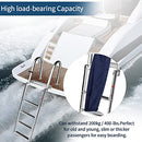 Geloo Bath Ladder Boat Pool Ladder Stainless Steel 4-Stage Pool Ladder for Swimming Pool / Deck / Boat Yacht Cover Ladder Floating Ladder Load Capacity 200 kg with Non-Slip Steps with Handrail