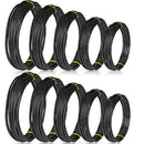 10 Rolls Bonsai Wires Anodized Aluminum Bonsai Training Wire in 5 Sizes - 1.0 mm, 1.5 mm, 2.0 mm, 2.5 mm, 3.0 mm, Total 164 Feet (Black)