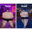 Inflatable Sumo Costume, 1.5M Height Lightweight Blow Up Funny Costumes Fancy Outfit for Adult Kids Gift, Suit Water-resistant Party Dress Halloween Cosplay