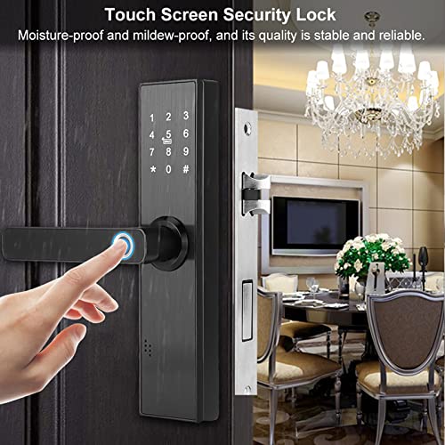 Fingerprint Smart Lock, WiFi Electronic Door Lock, Touchscreen Smart Door Lock with Password | IC Card | Tuya Smart Door Lock with Mechanical Key