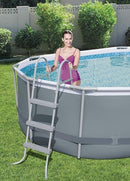 Bestway Power Steel 14' x 8'2" x 39.5" Oval Above Ground Pool Set | Includes 530gal Filter Pump, Ladder, ChemConnect Dispener