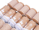 Toyland Pack of 6 Eco Friendly Reindeer Christmas Crackers - 100% Recyclable & Plastic Free