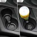 8sanlione Cup Holder Coasters, 2.75 Inch Non-Slip PVC Insert Coaster, Anti-Scratch Auto Cup Mats for Women Men, Vehicle Interior Accessories Universal for Car, SUV, Truck (D Black/2PCS), 2 Pack