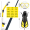 ZEEPORTE Mask Fin Snorkel Set with Adult Snorkeling Gear, Panoramic View Diving Mask, Trek Fin, Dry Top Snorkel +Travel Bags, Snorkel for Lap Swimming