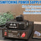 Universal Compact Bench Power Supply- 30 Amp Regulated Home Lab Benchtop AC-to-DC Converter 13.8 Volt, Cooling Fan, Screw Type Terminals - Jesverty SPS-1330