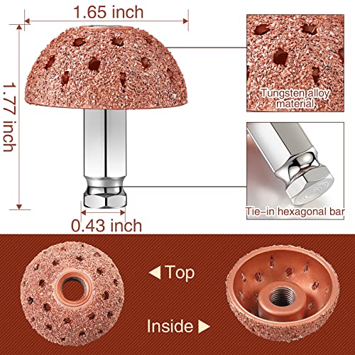 2 Pieces Tire Patches Tools, Tire Patch Roller and Tire Buffer Wheel, Tire Repair Grinding Head Buffing Wheel for Air Tire Buffer (42 mm)