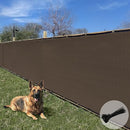 E&K Sunrise 6' x 25' Brown Fence Privacy Screen, Commercial Outdoor Backyard Shade Windscreen Mesh Fabric 3 Years Warranty (Customized Set of 1